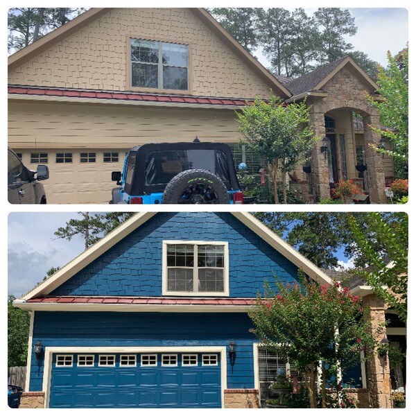 Before & After Exterior House Painting in Houston, TX (1)