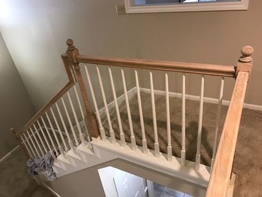 Before & After Bannister Painting in Houston, TX (2)