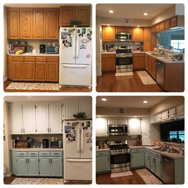 Before & After Kitchen Cabinet Painting in Houston, TX (1)